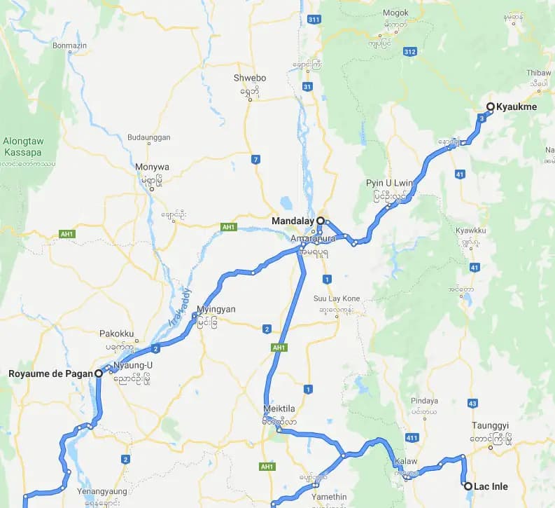 Zoom sur le Nord de la Birmanie (Myanmar)