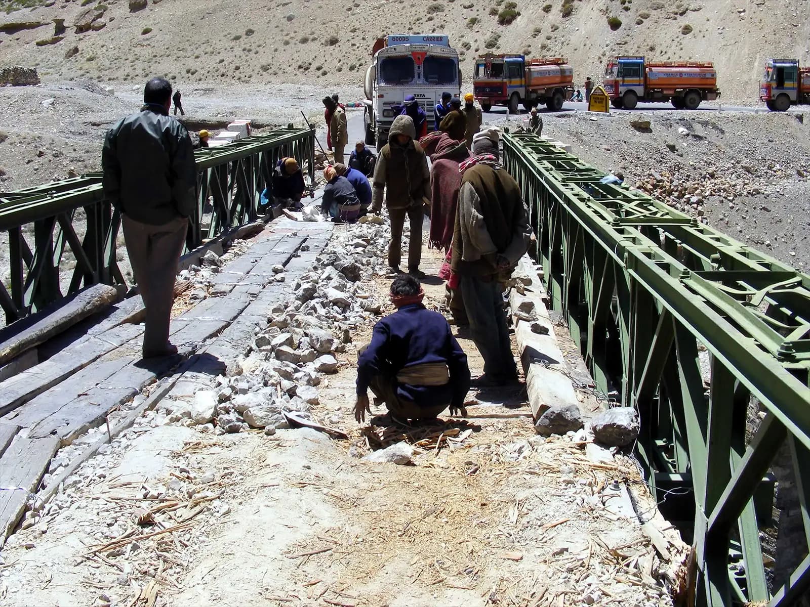 Pont cassé sur la route Leh – Manali