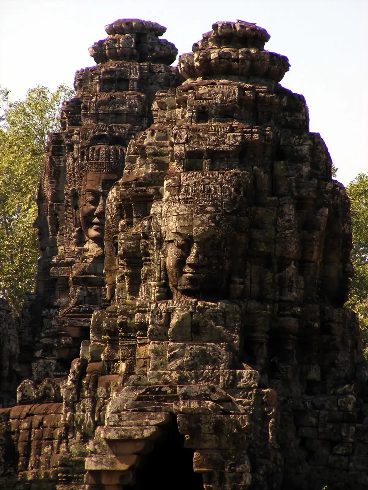 Visages souriants du temple Bayon - Angkor