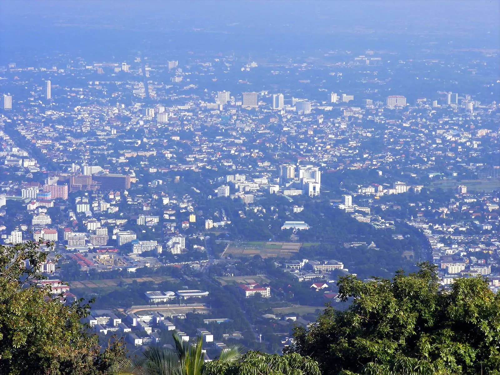Vue sur Chiang Mai depuis le Wat Phra That Doi Suthep