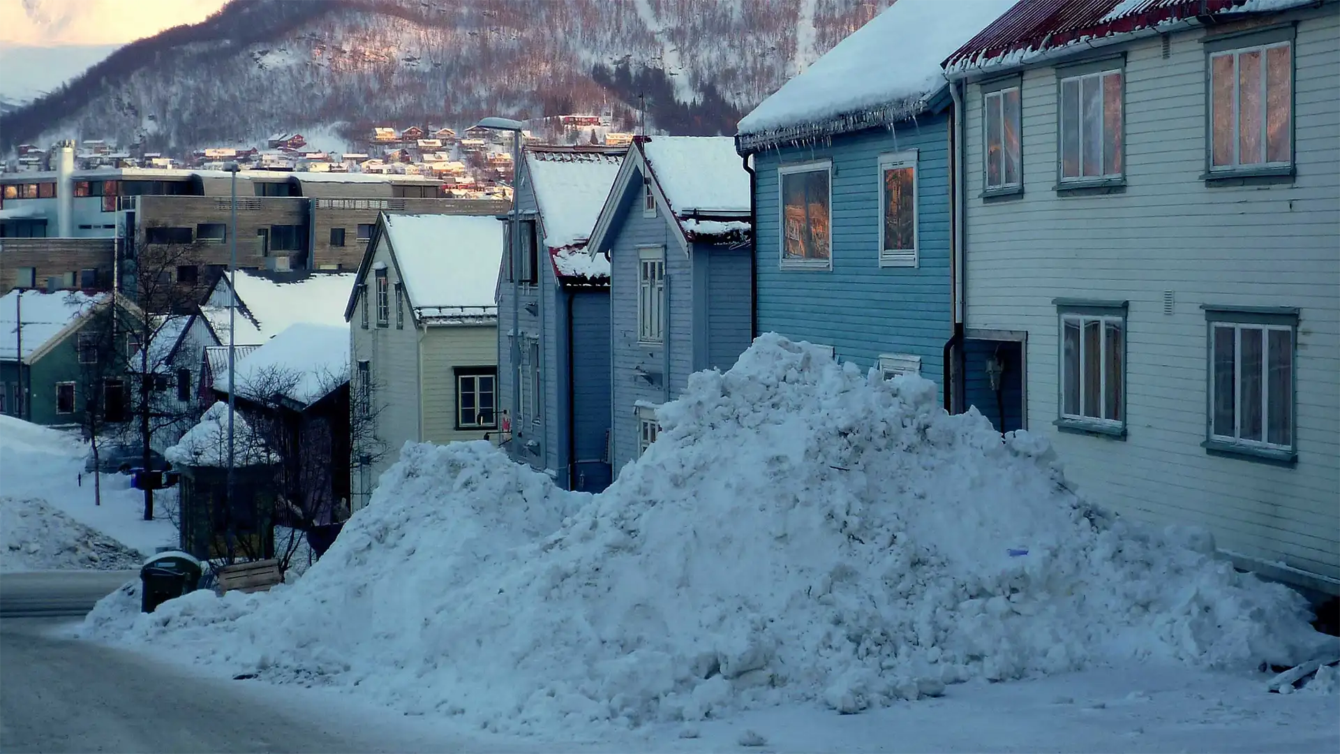 Neige à Tromsø en février – Norvège